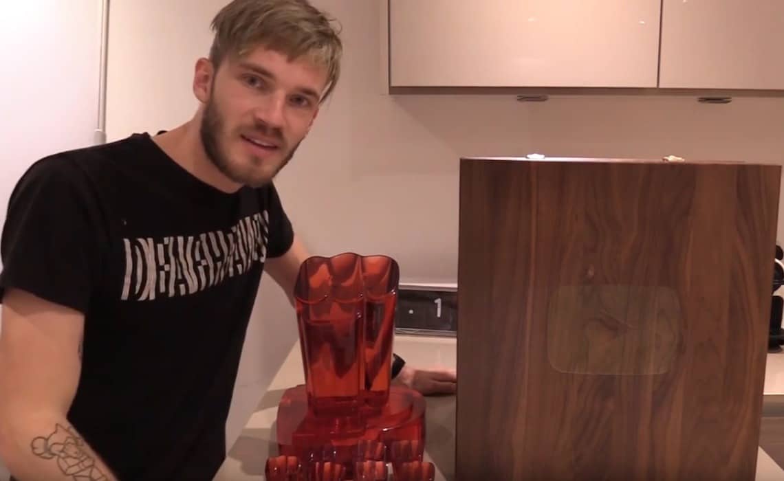 pewdiepie red diamond play button pewdiepie red diamond play button
