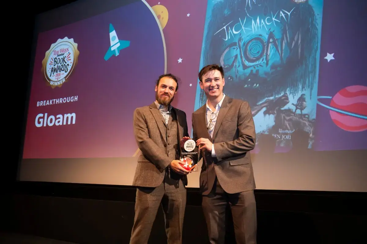The Gloam team collecting the Breakthrough award at The Week Junior Book Awards 2026